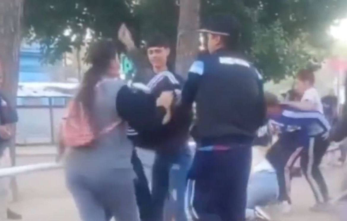 Una violenta y multitudinaria pelea entre mujeres interrumpió un festejo por el Día del Niño