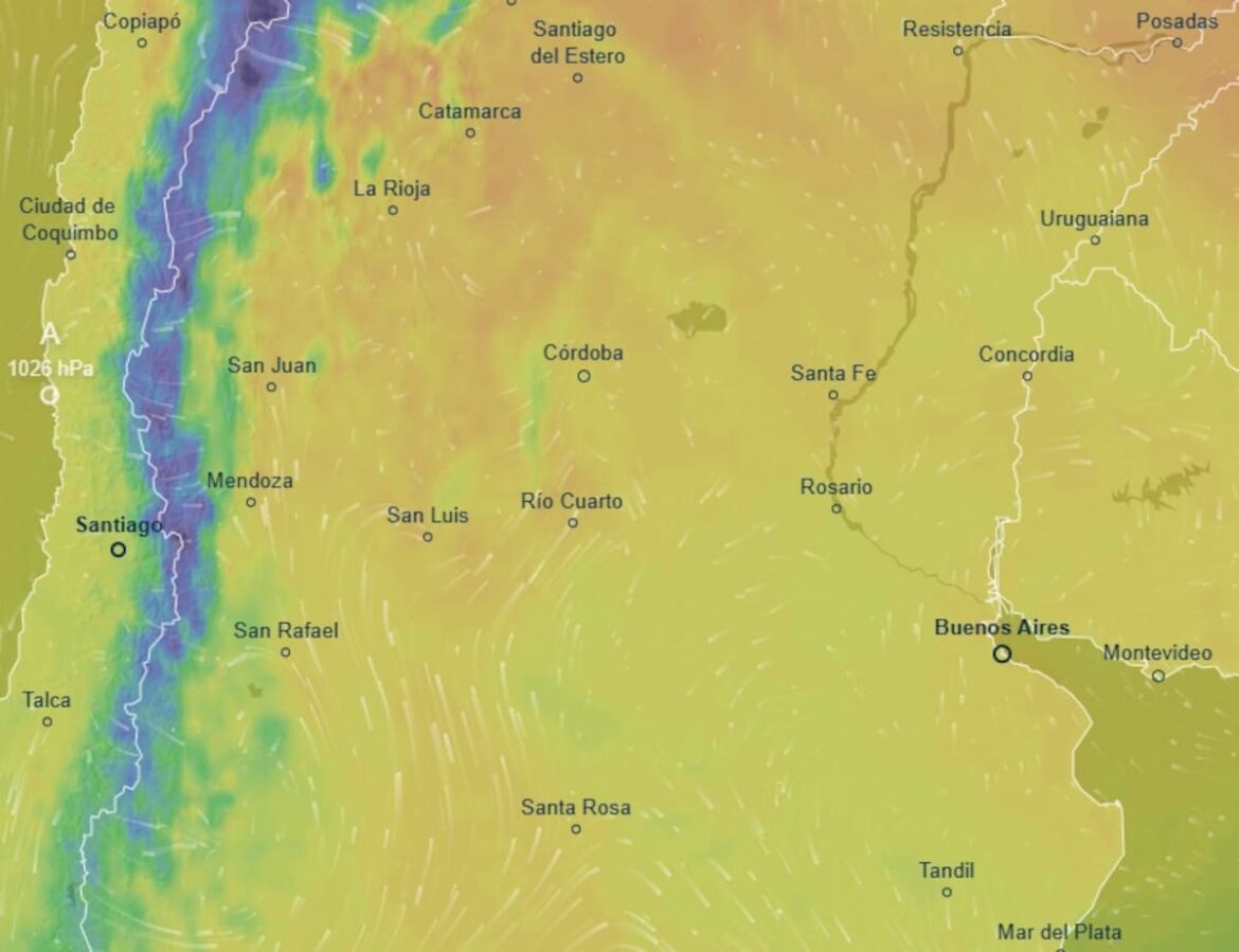 Hay alerta por tormentas y fuertes vientos para este lunes en ocho provincias
