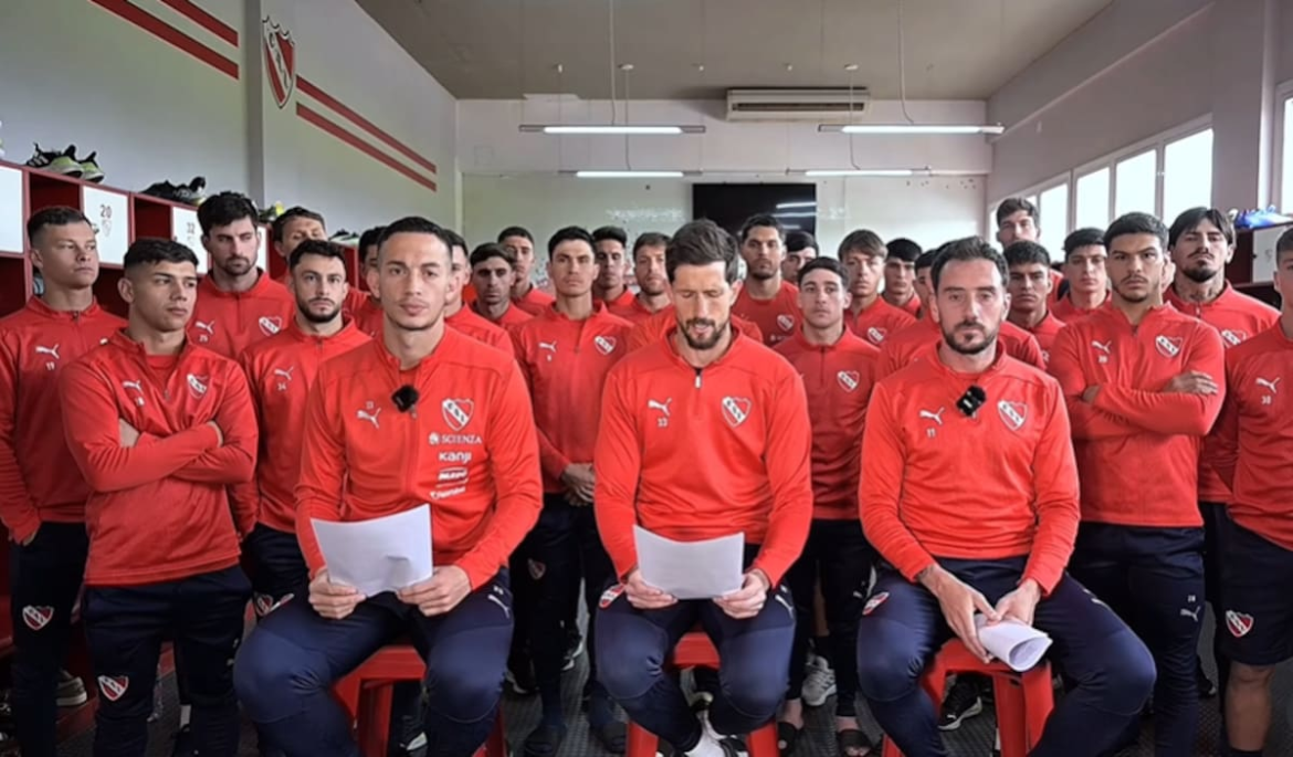 Qué dice el mensaje completo del plantel de Independiente