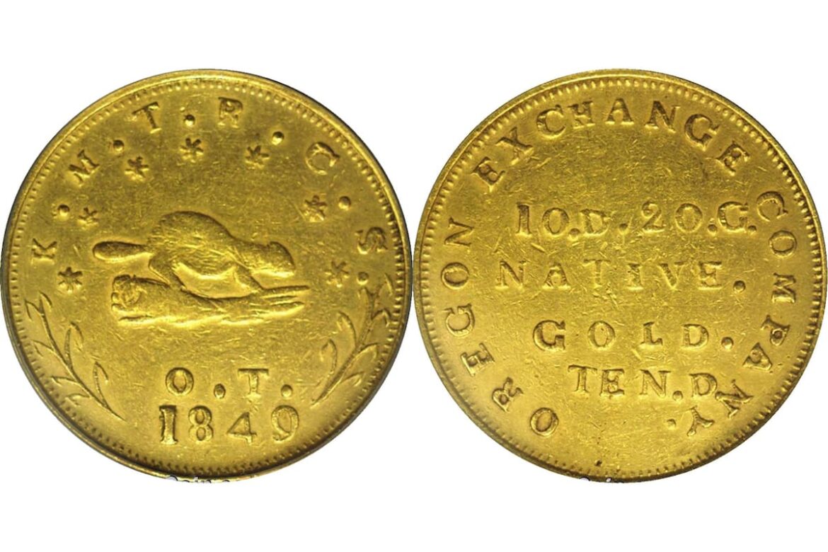 “Territorial Oregon Gold”: la rara moneda de EE.UU. con un castor que puede valer US$1 millón sin importar su estado