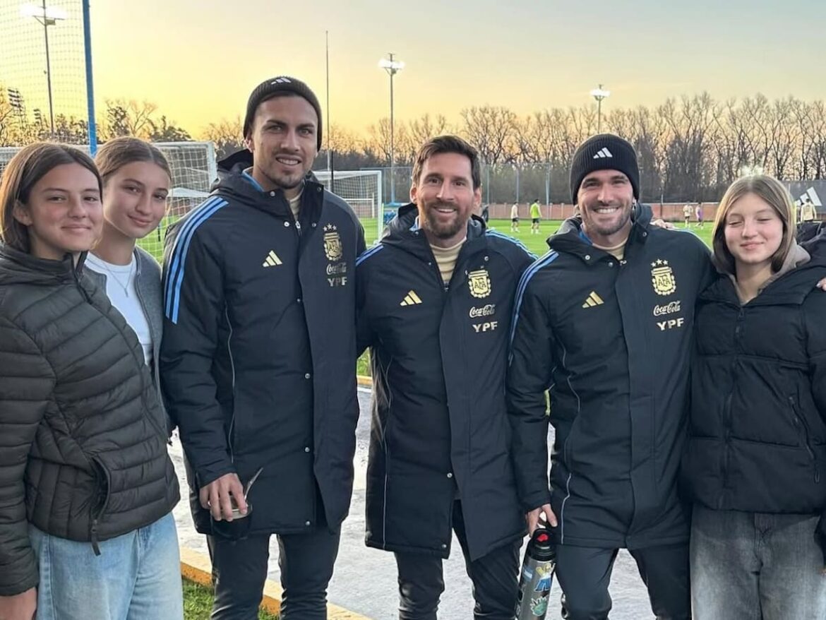 Todas las fotos del encuentro entre Messi y las hijas de Fabián Cubero y Nicole Neumann
