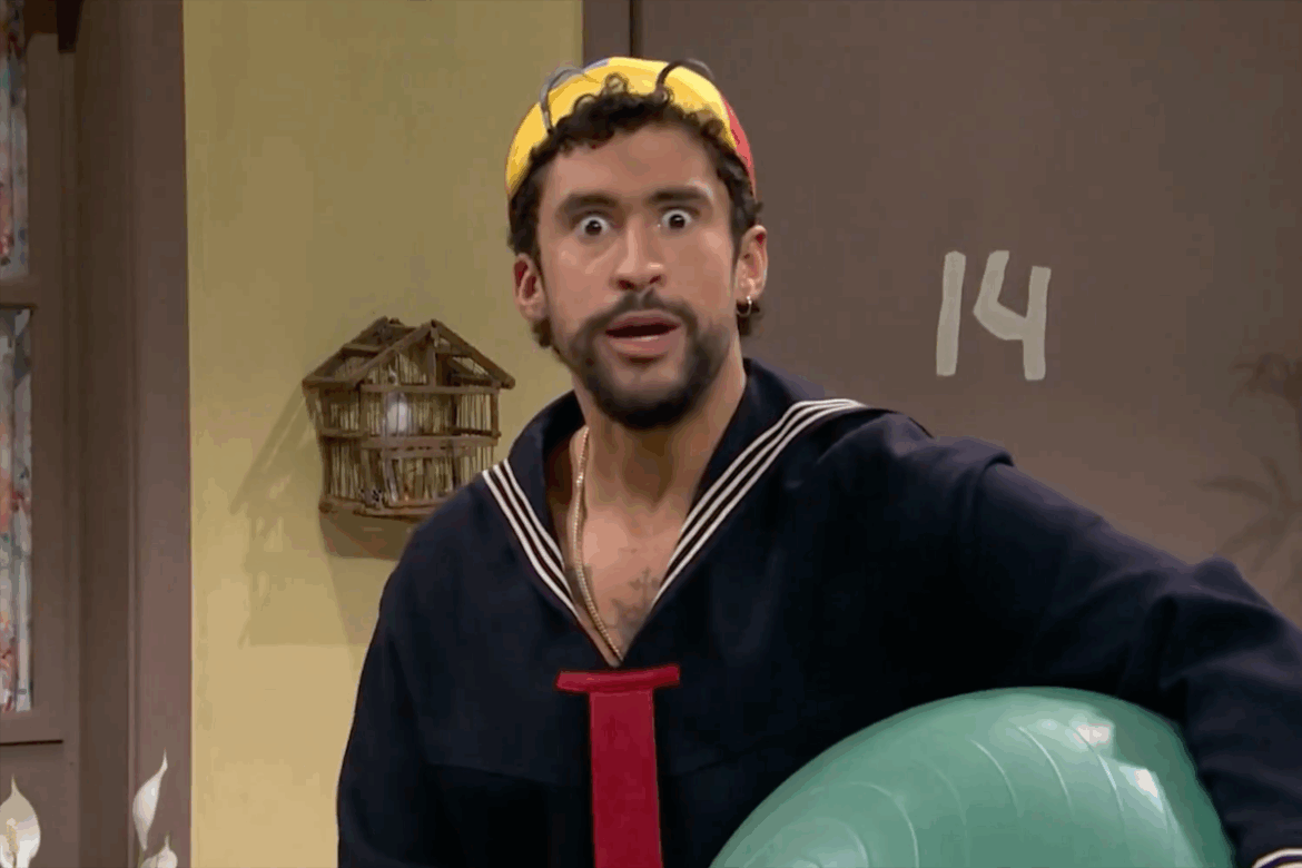 Bad Bunny en la TV de Estados Unidos: la hilarante versión con John Hamm de El Chavo y la advertencia a los que no hablan español